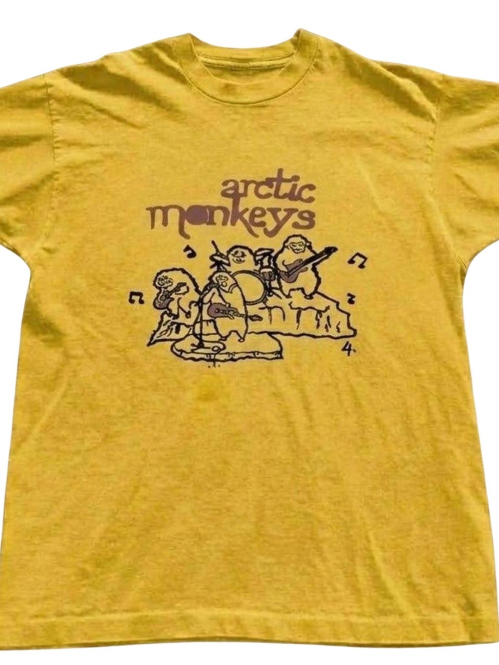 Gildan Yellow Arctic Monkeys Graphic Tee, Gift For Her, For Him